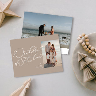 Slanted Script Religious Holiday Photo Card