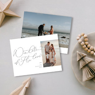 Slanted Script Religious Holiday Photo Card