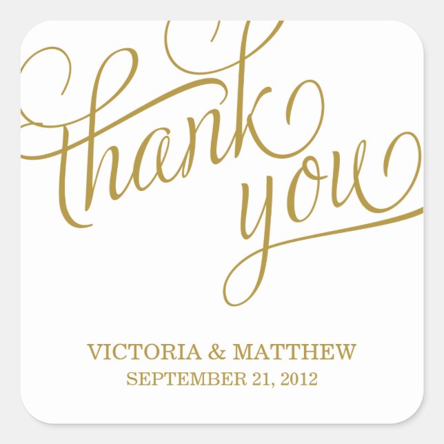 SLANTED | WEDDING THANK YOU LABEL (Front)
