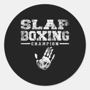 Slapboxing Slap-boxing Sparring Fighting Sport  Classic Round Sticker