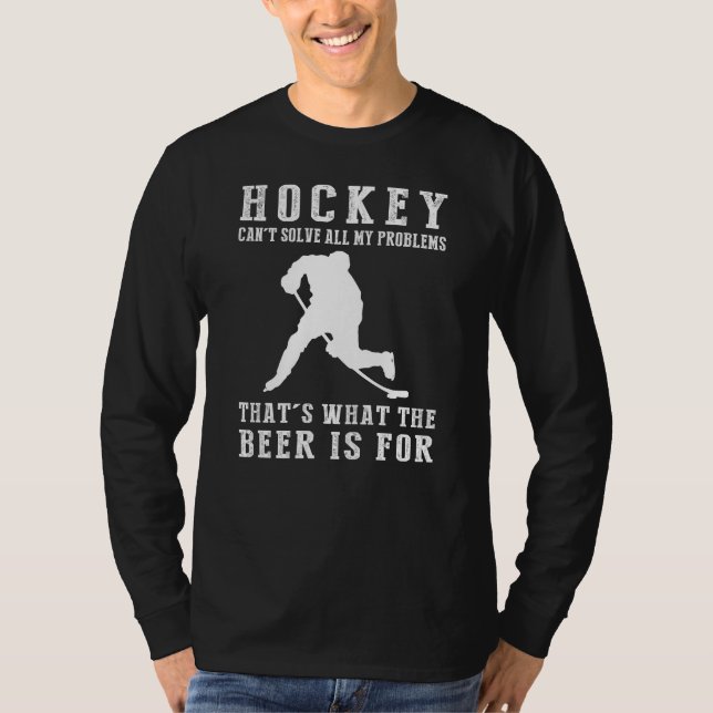 Slapshot Solutions: Hockeys Limits Meet Beers Chee T-Shirt (Front)