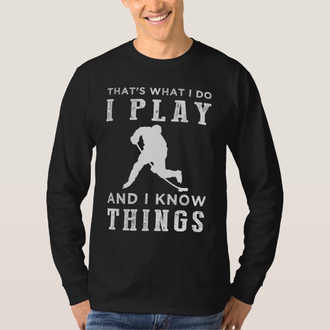 Slapshots & Knowhow - Hilarious Tee for Hockey Pla (Front)