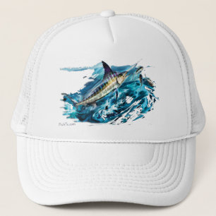 Slashing Marlin Jumping with Tuna Trucker Hat