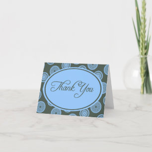 Slate and Blue Thank You Card