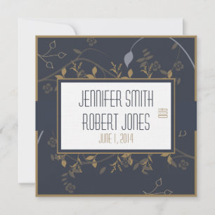 Slate and Gold Natural Wonder Wedding Invitation