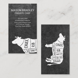 Slate Beef Chart Business Card