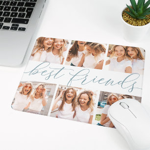 Slate Best Friends Photo Collage Mouse Pad