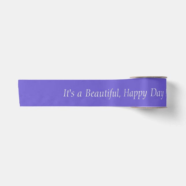 Slate Blue 6A5ACD - Custom Message or Blank Satin Ribbon (Front)
