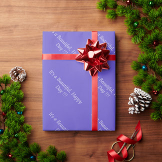 Slate Blue 6A5ACD - Custom Message or Blank Wrapping Paper