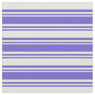 Slate Blue and Beige Coloured Lines Pattern Fabric