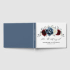 Slate Blue Burgundy White Ivory Floral Wedding 