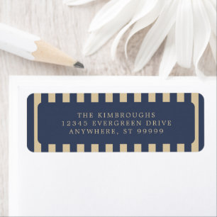Slate Blue Champagne Striped 