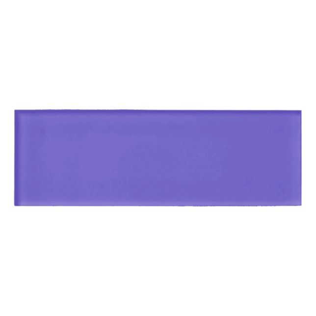 Slate Blue Long Custom Name Tag (Front)