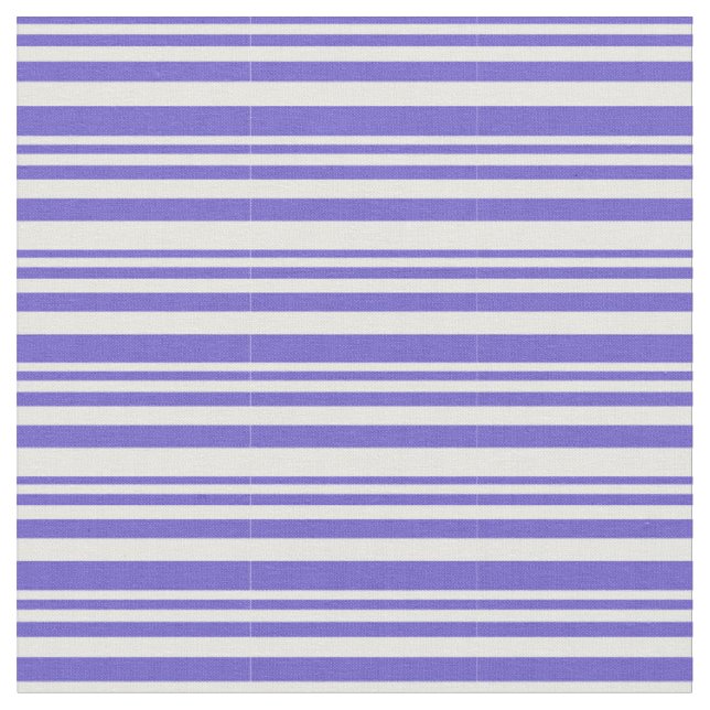 Slate Blue & Mint Cream Coloured Stripes Fabric (Close Up)