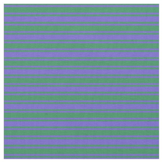 Slate Blue & Sea Green Stripes Fabric (Close Up)