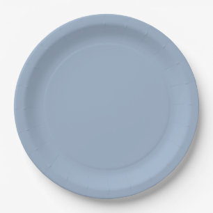 Slate Blue Solid Colour Paper Plate
