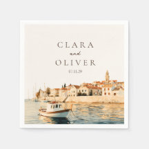 Slate Blue Terracotta Script Croatian Wedding