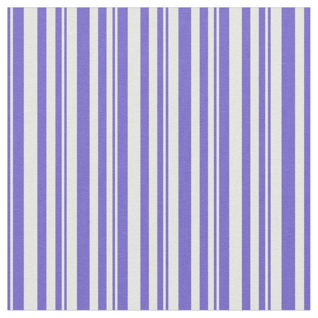 Slate Blue & White Coloured Lined Pattern Fabric (Close Up)