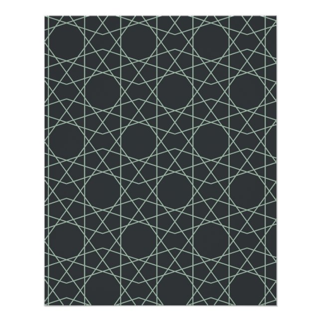 Slate Celadon Geometry Poster (Front)