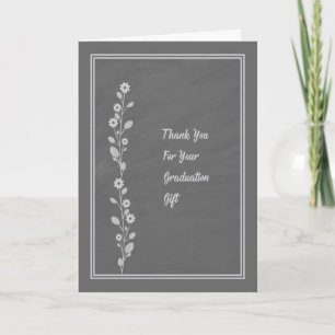 Slate Design Graduation Gift of Cash Thank You Card