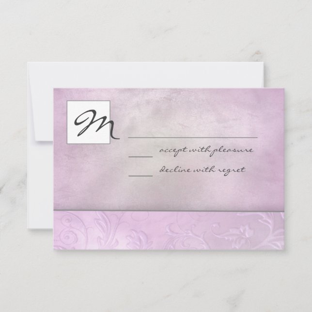 Slate Floral RSVP Card (Front)