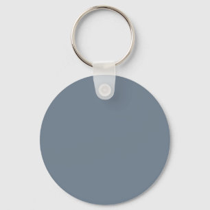 Slate Gray Button Keychain