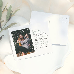 Slate Green Booze Food & Bad Dance Moves Postcard