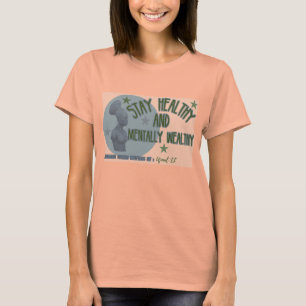 Slate green Stay healthy female tee