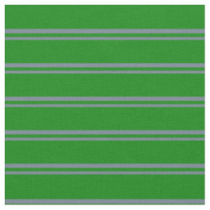 Slate Grey and Green Stripes Pattern Fabric
