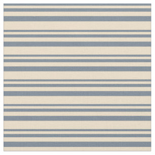Slate Grey and Tan Striped/Lined Pattern Fabric