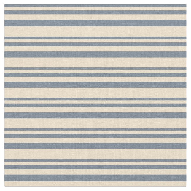 Slate Grey and Tan Striped/Lined Pattern Fabric (Close Up)