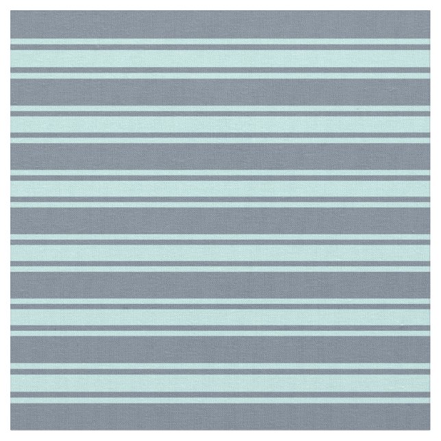 Slate Grey and Turquoise Lines Fabric (Close Up)