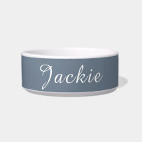 Slate Grey and White Minimal Handwritten Name Pet