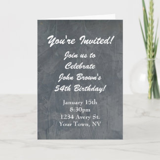 Slate Grey Birthday Invitation Instant Download