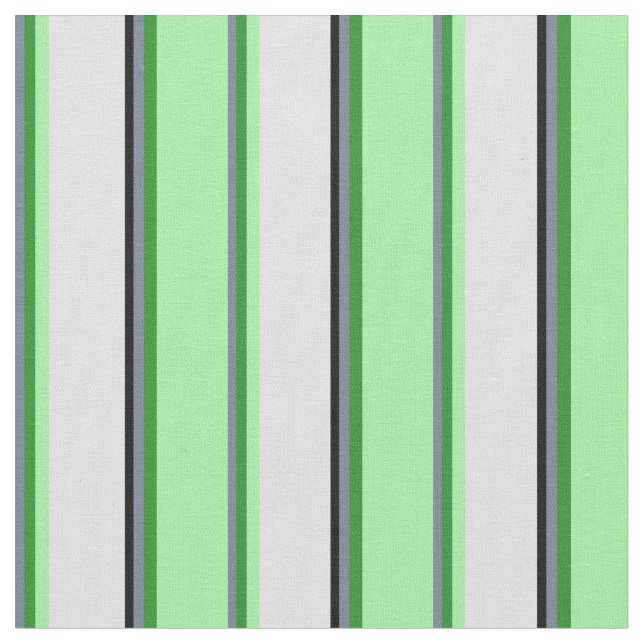 Slate Grey, Forest Green, Green, Lavender & Black Fabric (Close Up)