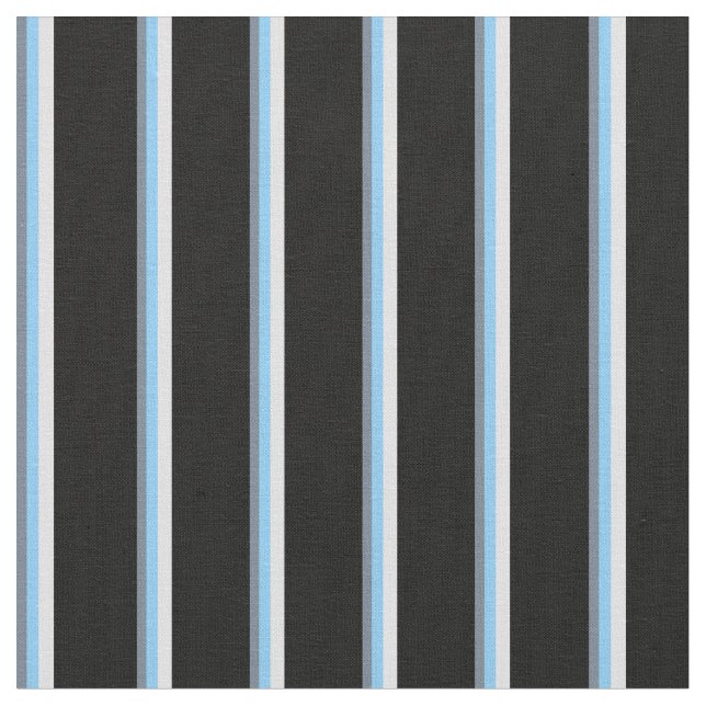 Slate Grey, Light Sky Blue, Lavender, and Black Fabric (Close Up)