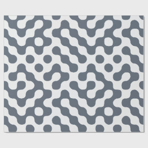 Slate Grey Mid Century Modern Wrapping Paper