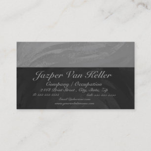 Slate Grey Monogram Business Card