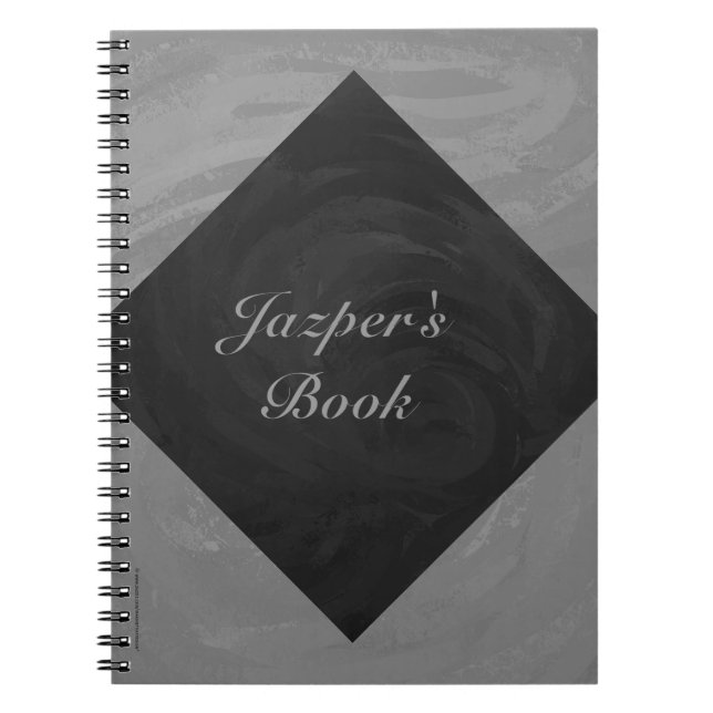 Slate Grey Monogram Notebook (Front)