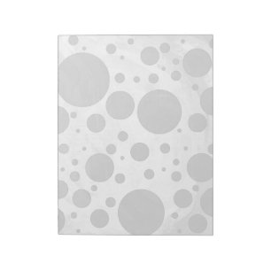 Slate Grey Polka Dot Pattern Notepad