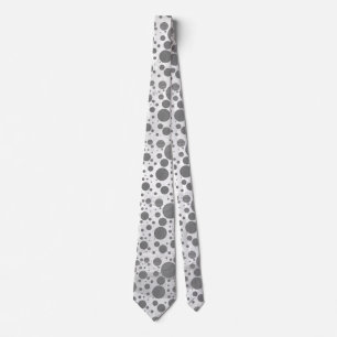 Slate Grey Polka Dot Pattern Tie