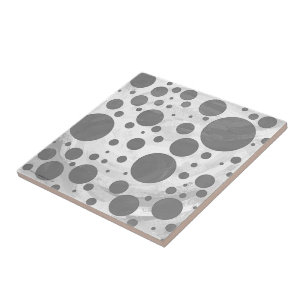 Slate Grey Polka Dot Pattern Tile