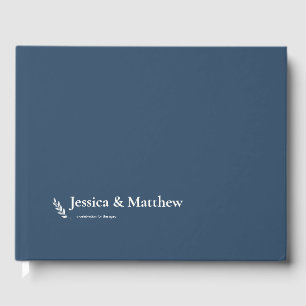 Slate Grey Rustic Chic Wedding Guest Book