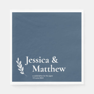 Slate Grey Rustic Chic Wedding Napkin