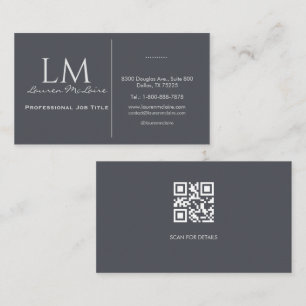 Slate Grey Sleek Corporate Attorney Business Card