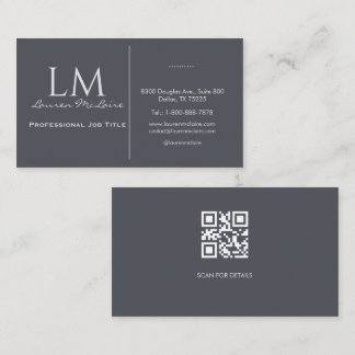 Slate Grey Sleek Corporate Attorney Business Card