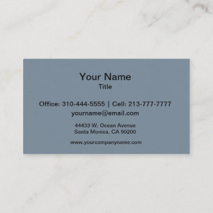 Slate Grey Solid Colour Business Card