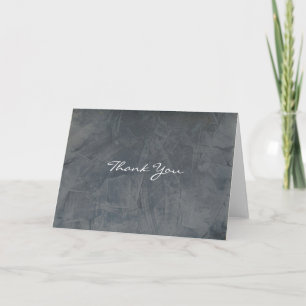 Slate Grey Stucco Thank You Card