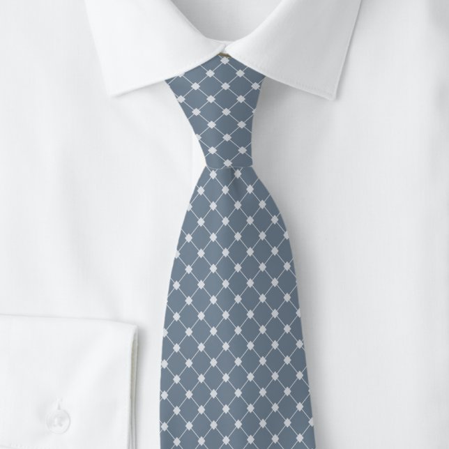 Slate Grey Trellis Tie (Creator Uploaded)