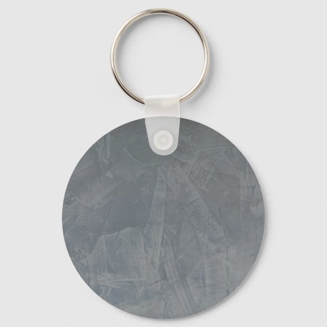 Slate Grey Venetian Plaster Key Ring (Front)